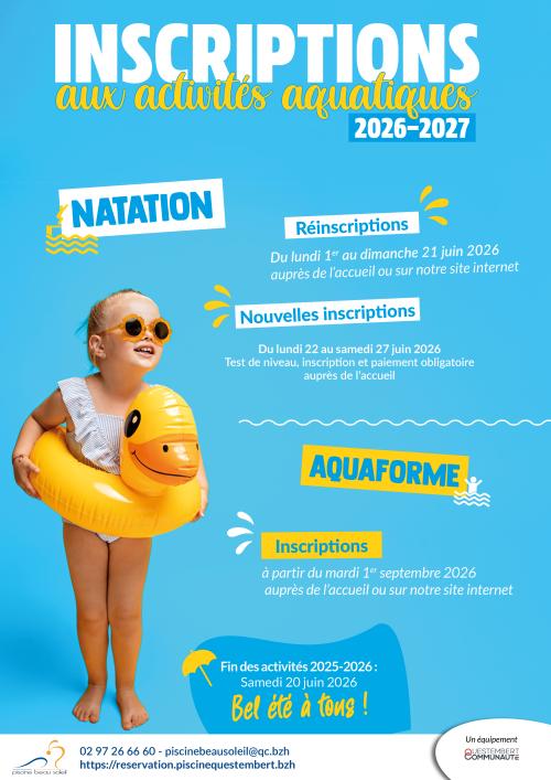 image-Réinscriptions aux activités 2026-2027