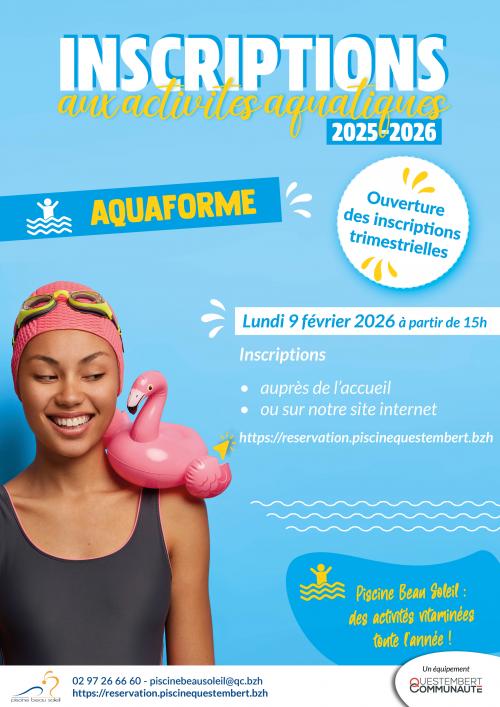 image-Inscriptions trimestrielles Aquaforme 2025-2026