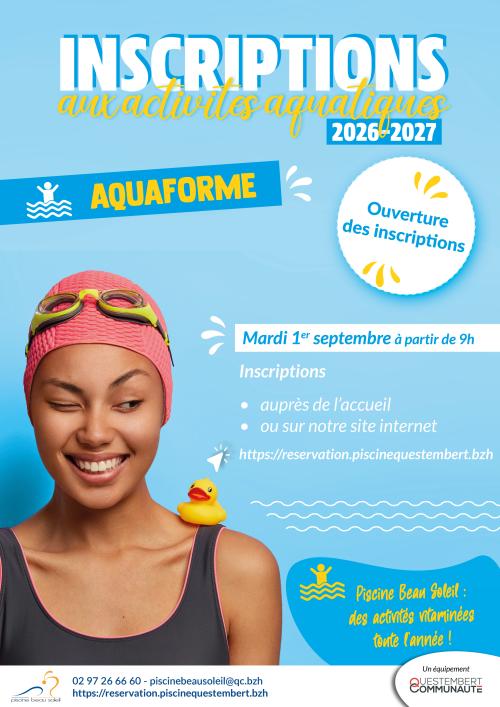 image-Aquaforme : Ouverture des inscriptions trimestrielles